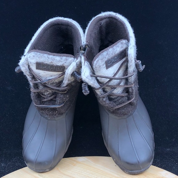 Sperry Womens Duck Boots Saltwater Ombre Rain Boot Wool Size 7 M US - Picture 8 of 10